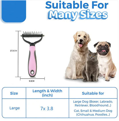 Dual-Sided Pet Grooming Comb